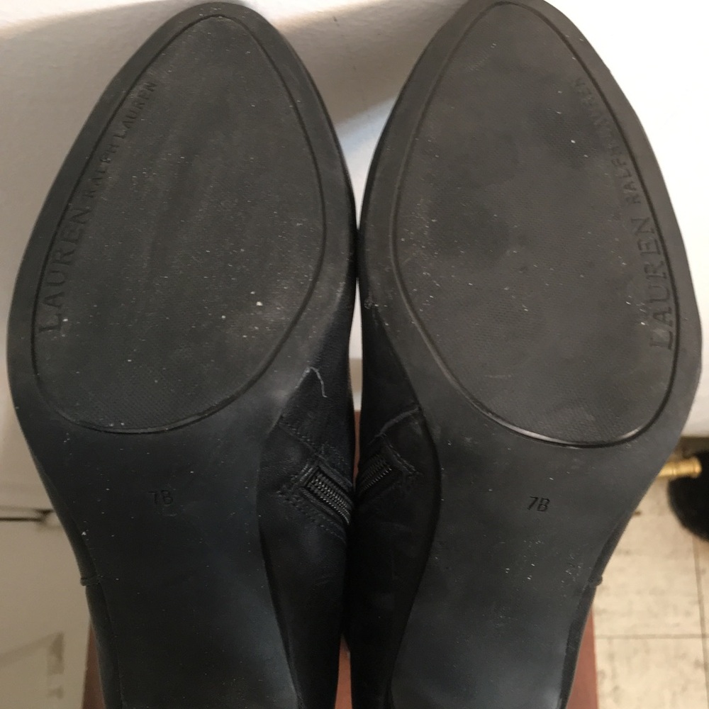Lauren Ralph Lauren Knee Leather Boots Size 7B - Picture 6 of 15